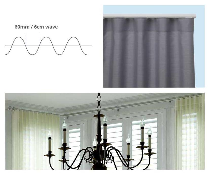 60mm wave curtains