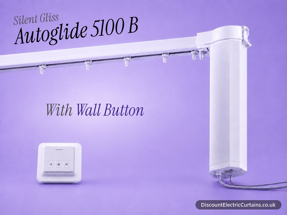 Silent Gliss Autoglide 5100 B Electric Curtain Track with wireless wall switch