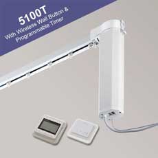 Silent Gliss Autoglide 5100T Electric Curtain Track With Wireless Wall Button and Programmable Timer Unit